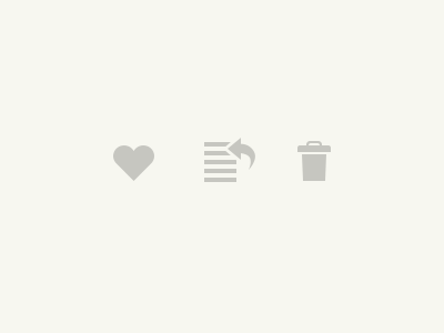 Actions android app heart highlight icon illustration ios iphone like readmill trash