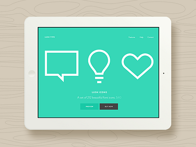 Lush Type clean flat font icons illustration ios7 typography