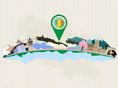 Romania Travel Destination bran bran castle casa poporului dacia flower heart map pin romania triumph arch visualcookies voronet