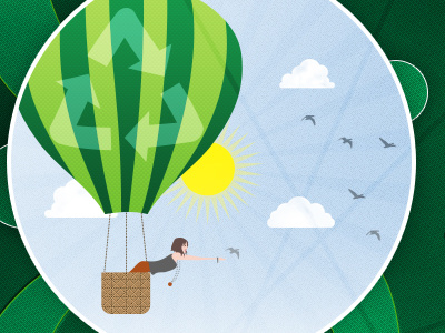 Tumblr header image birds hot air balloon illustration illustrator photoshop sky tumblr vector