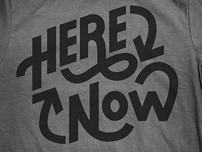 MW/D-026: HERENOW Tee hand drawn illustration t shirt tee type