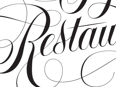 Restautologies copperplate lettering script spencerian