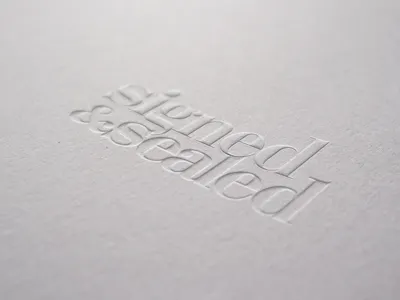 Signed & Sealed accounting embossed letterpress logo owdesignz sealed signed