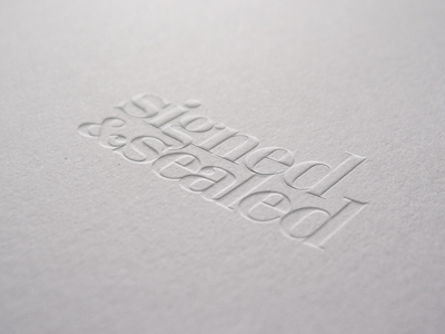 Signed & Sealed accounting embossed letterpress logo owdesignz sealed signed