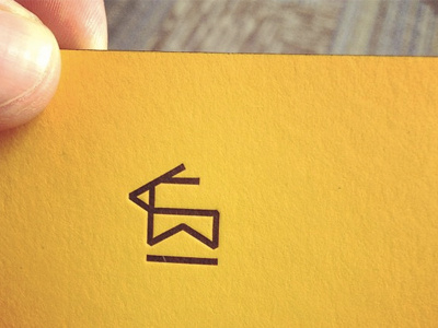 Elk Head Business Card atlanta brand elk fashion hieroglyphics identity letterpress yellow