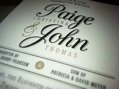 Wedding Invite invite letterpress type wedding