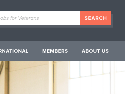 I love headers flat homepage navigation proxima nova search ui washed website