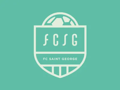 FCSG badge clean crest identity illustration logo seal simple soccer typography