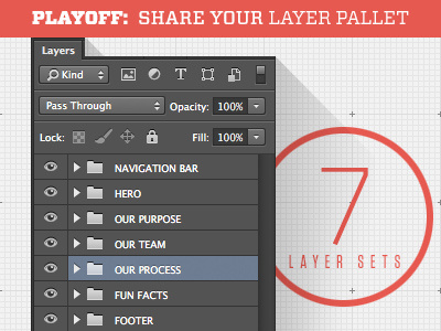 PLAYOFF: Share Your Layer Pallet dribbble layers pallet photoshop playoff set