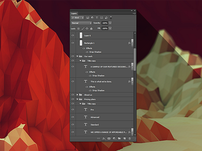 Share Your Layer Pallet cluttered layers long shadow photoshop playoff trendy unorganized
