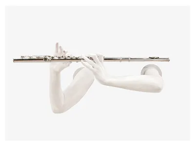 Music Deconstructed all white flute hands music photography
