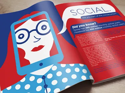 spread mockup illustration magazine simple spread