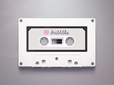 Dribbble Tape dribbble gradient music play recorder seven tape white