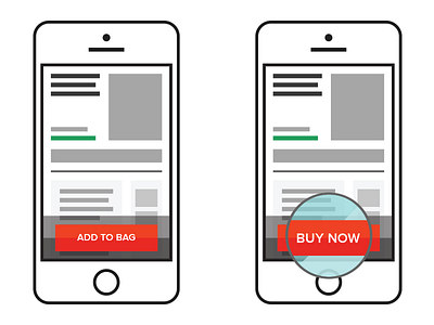 Mobile A/B Test illustration iphone mobile