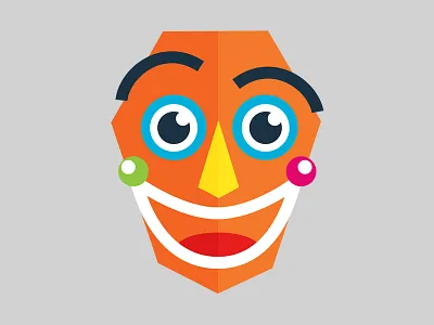 Happy Face face friendly happy orange simple