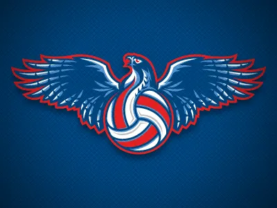 Sokol Volleyball Logo falcon identity logo poland sokol sport team volleyball