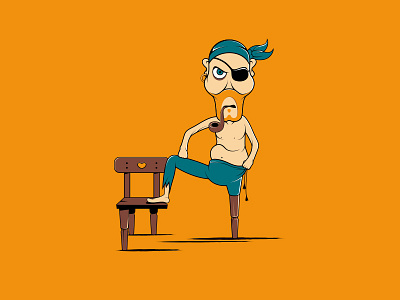 One eye, one leg, one love illustration t shirt t shirt design