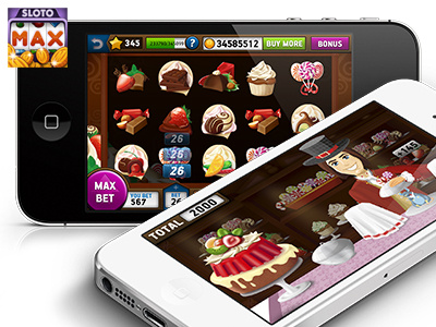 Game Ui and one Level bonus chocolate game iphone slots ui