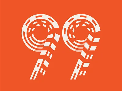 Number 99 99 numbers typographic