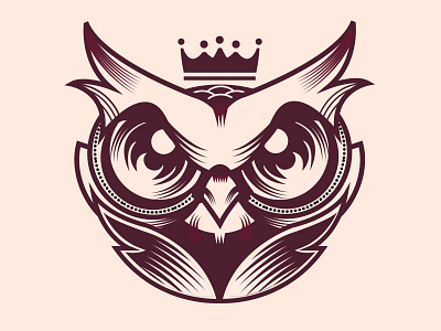 Geek Prime logo icon V1 color geek icon id illustration illustrator king logo nerd owl vector vetor