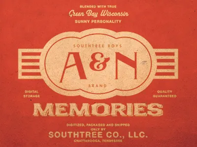 A&N memories red type vintage