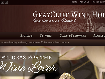 Wine House Design brown design earthtones navigation wine