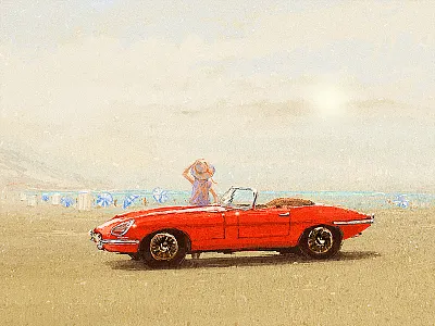 Plage beach dirclumsy girl jaguar peter nagy photoshop plage sea summer sun