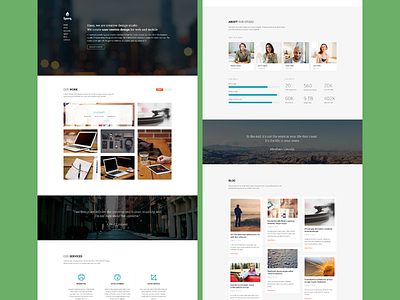 Sparq - Single Page WP Theme contact flat fun facts portfolio services single page skills theme ui ux web design wordpres