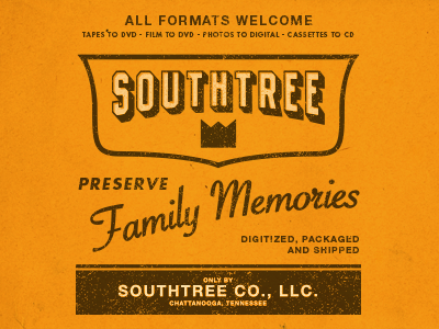 Southtree memories orange type vintage