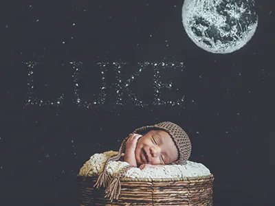 Luke's Announcement chalk hand print type