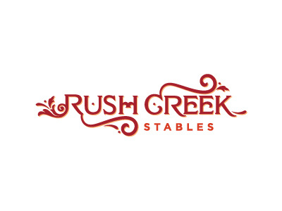 Proposed Rush Creek Stables Logo custom type decorative logo