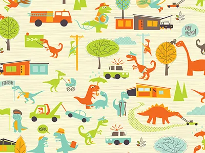 Herosaurus fabric fabric design pattern surface design