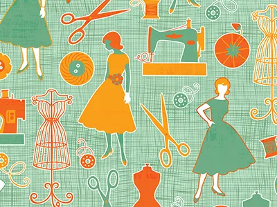 Sew Retro fabric fabric design pattern surface design