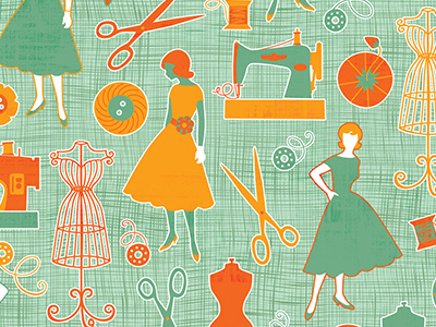 Sew Retro fabric fabric design pattern surface design