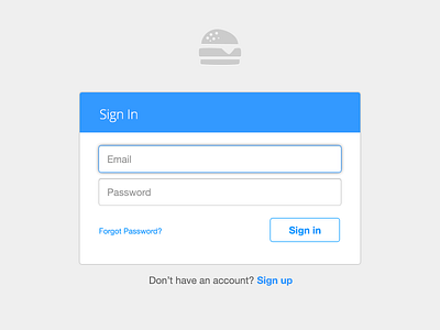 Feedbin Login blue design feedbin form sign in ui ux