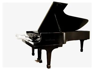 Piano for 2 Hands! all white baby grand hands music photography piano