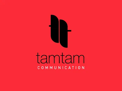 Tamtam Dribbble agency black branding identity logo red white