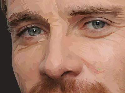 Fassbender Portrait fassbender illustration michael portrait vector