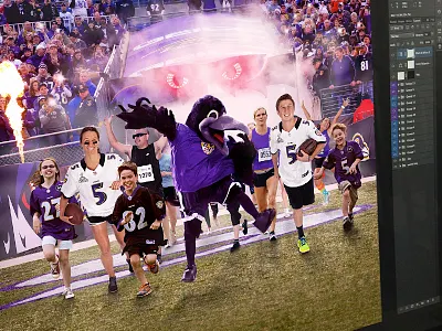 Run It - Ravens baltimore ravens email football marathon nfl photoshop ravens retouch retouching run zach travis zack travis