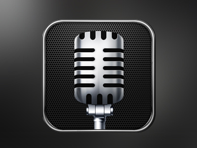 An icon of recording app a recording app black hope you like it iron microphone