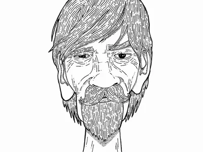 Old Timers beard dots eyes illustration lines moustache old man wrinkles