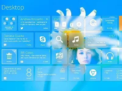 Metro Aero aero blur flat gui metro tiles ui windows