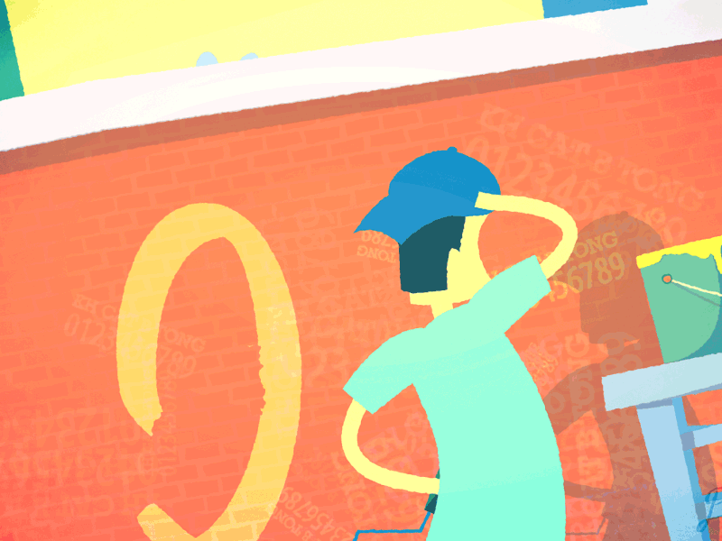 Design is hard work 2d after effects animation cartoon colorful funny illustration illustrator motion vector vintage