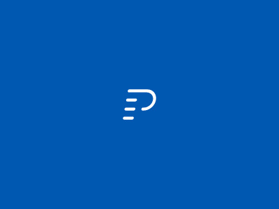 Parcel Express courier e express logo mark monogram p parcel speed symbol