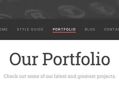 Menu & Title Fonts gray menu red sans serif serif underline white