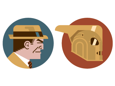 1990s Disney film comic book heroes dick tracy disney flat geometric headgear icon illustration minimalist muted profile rocketeer