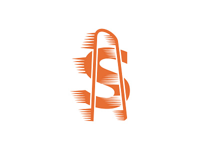 Flight discount airplane dollar jet logo mark wing