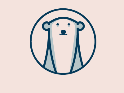 Polar Bar line minimalism polar bear shading