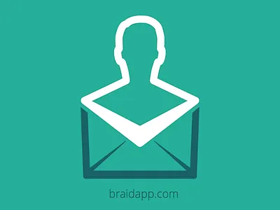Braidapp Logo email identity mail teal