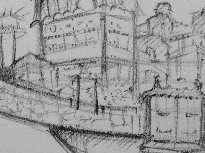 City in the Clouds illustration
